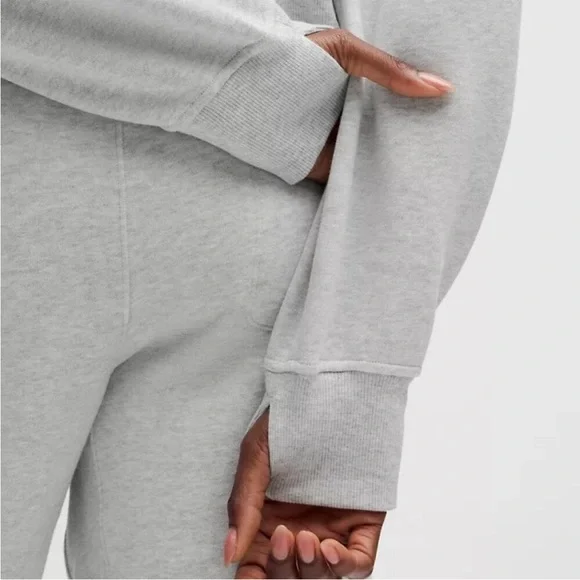 Lululemon Scuba Oversized Half-Zip Hoodie Gray - Picture 4 of 11